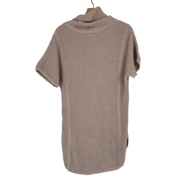 UGG Womens Selby Taupe Short Sleeve Turtleneck Sweater tunic size large cotton - Picture 10 of 13